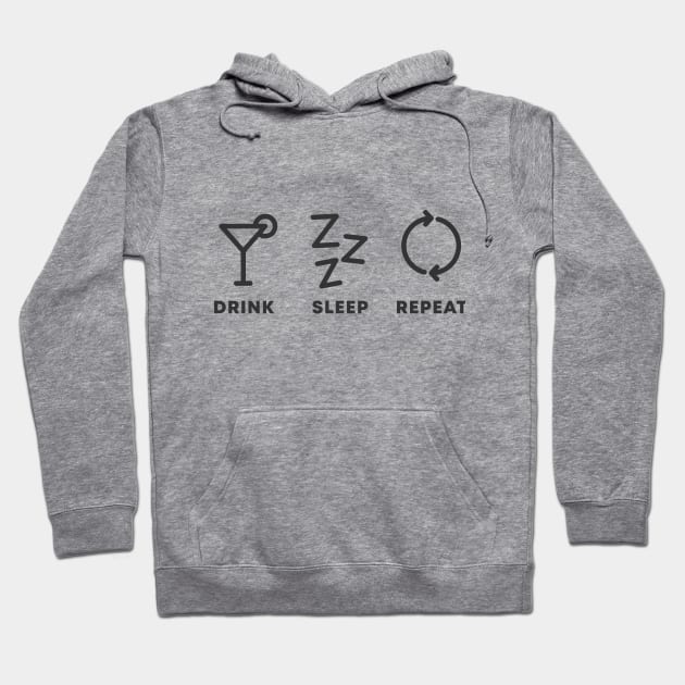 Drink Sleep Repeat Hoodie by honeydesigns